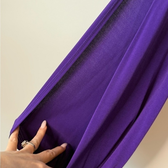 Jodi Kristopher purple  formal cocktail one shoulder mini dress size 5 - Picture 4 of 7